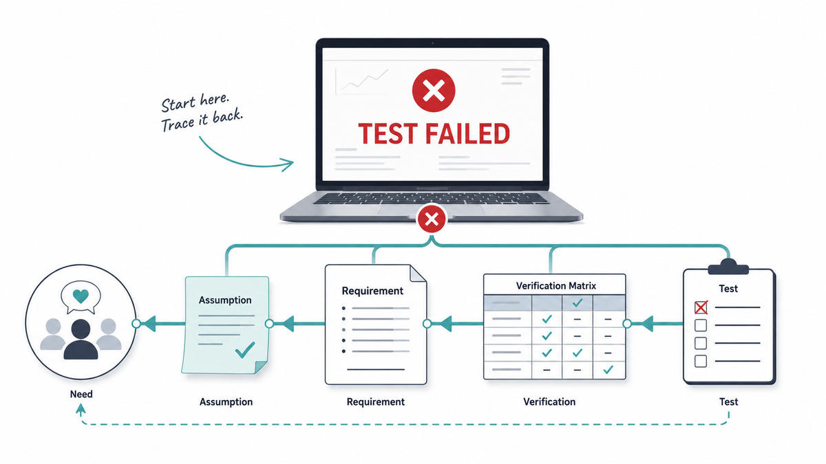 Your Test Failed. Was the Design Wrong—or Was the Requirement Wrong?